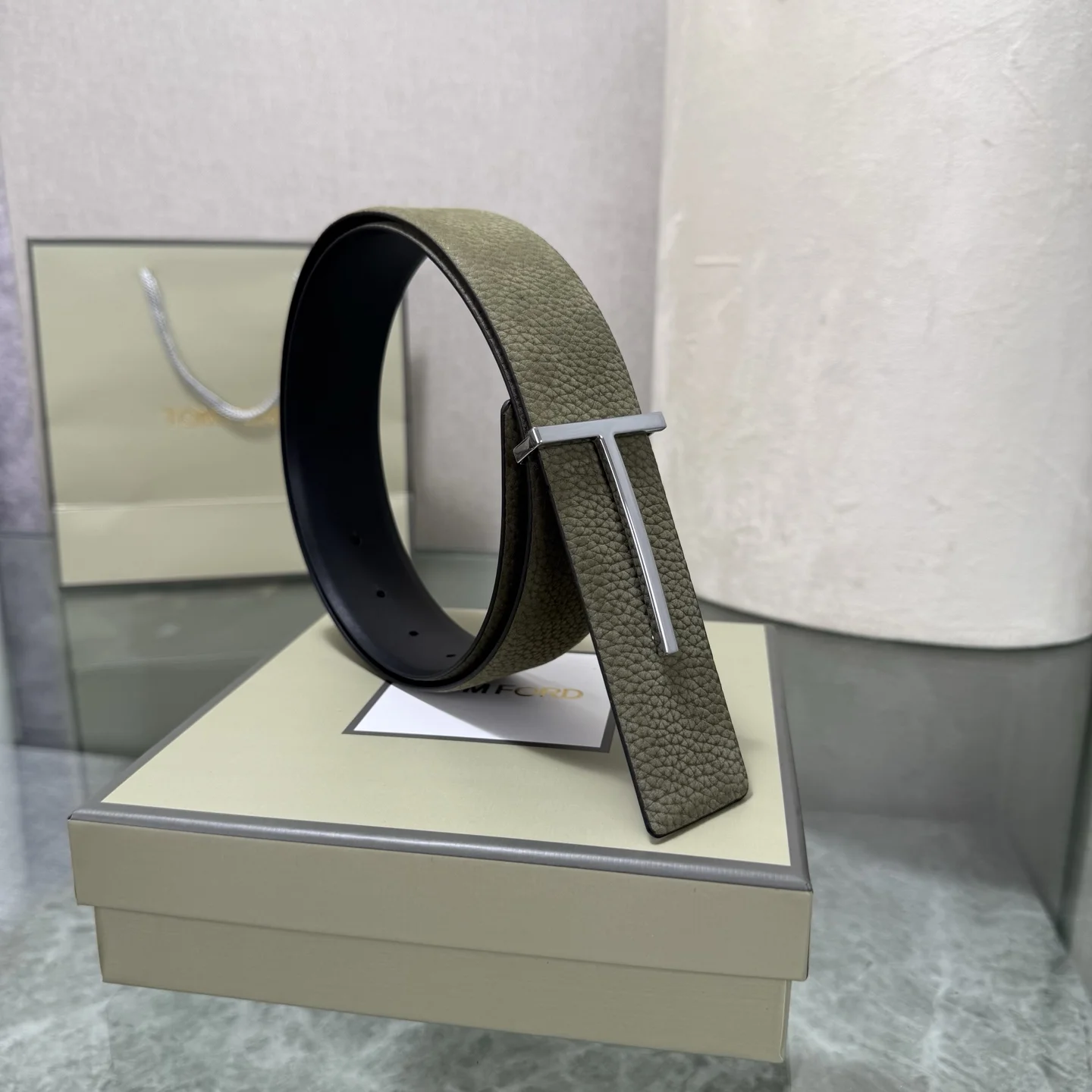 TOM FORD Belts Leather Green-Silver A70202609070361 - Image 5