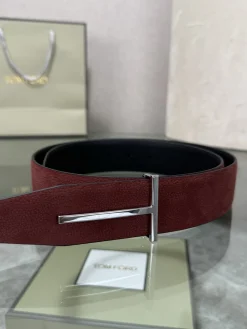 Alternative view of TOM FORD Belts Red-Black A80202609070483