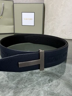 TOM FORD Belts Top-Grain Leather Blue-Silver A70202609070425