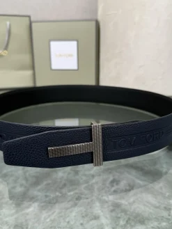Alternative view of TOM FORD Belts Top-Grain Leather Blue-Silver A70202609070425