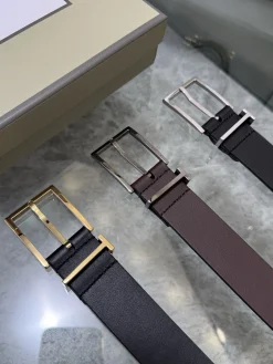 Alternative view of TOM FORD Belts Top-grain Leather Black-Brown A80202609070258