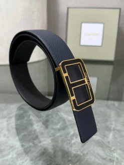 TOM FORD Belts Top-grain Leather Black-Gold A70202609070145