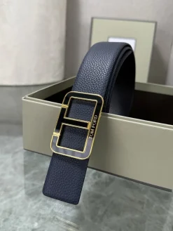 Alternative view of TOM FORD Belts Top-grain Leather Black-Gold A70202609070145