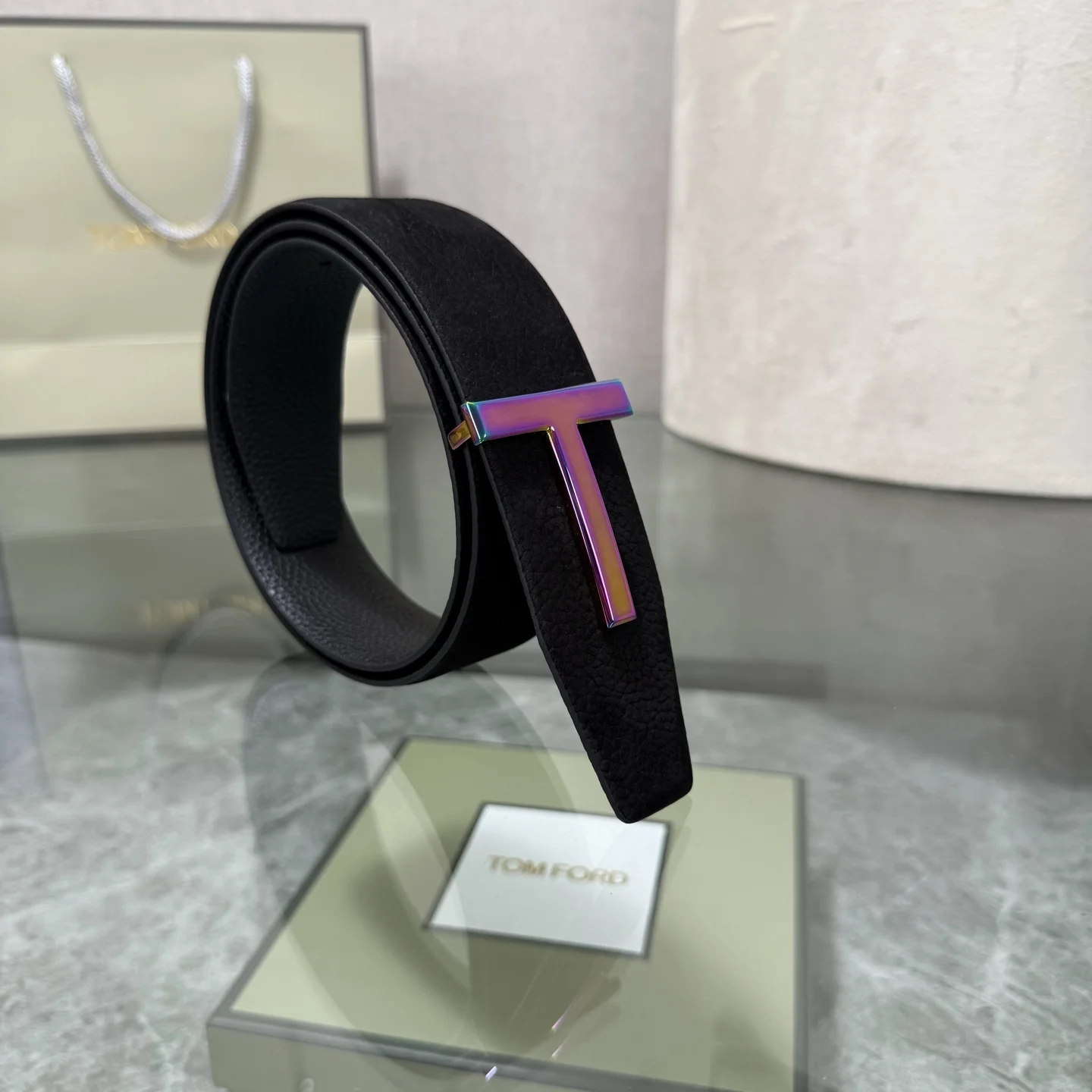 TOM FORD Belts Top-grain Leather Black-Iridescent A70202609070316