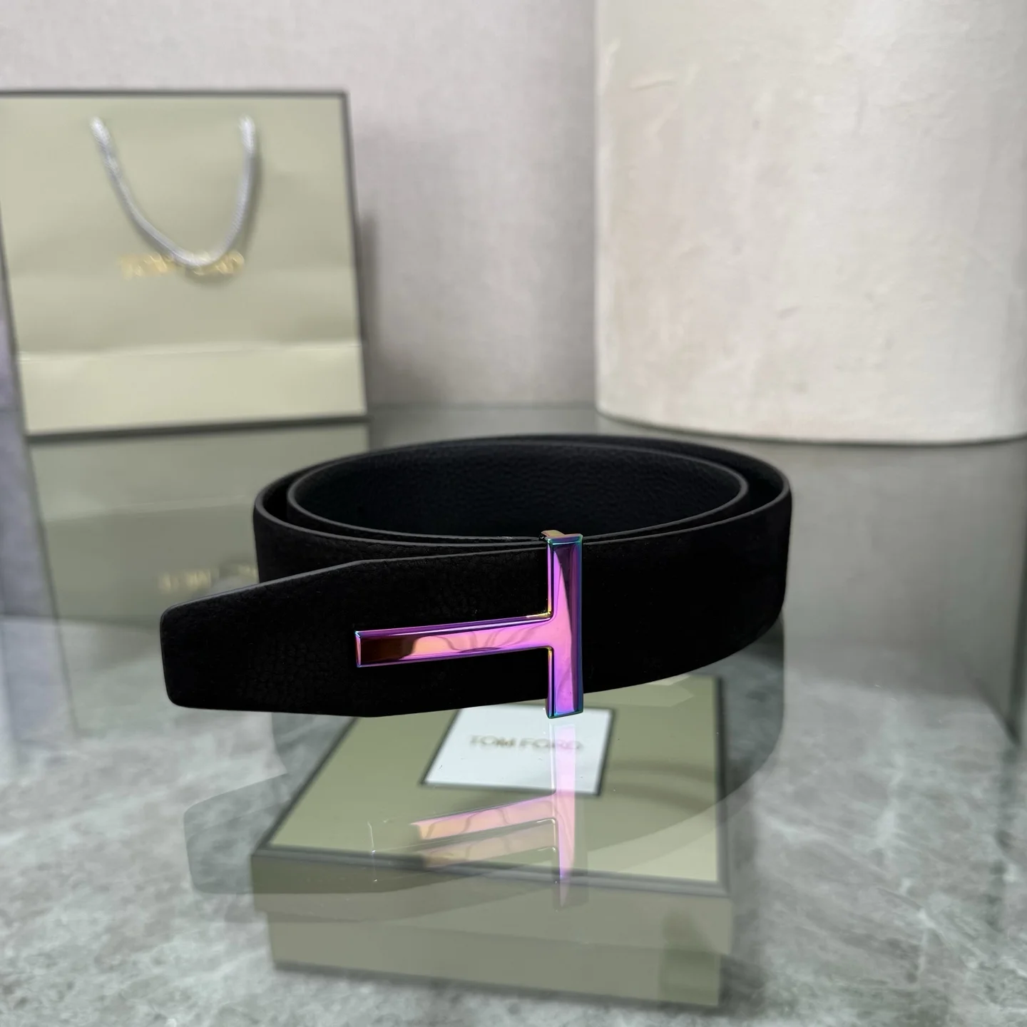 TOM FORD Belts Top-grain Leather Black-Iridescent A70202609070316 - Image 2