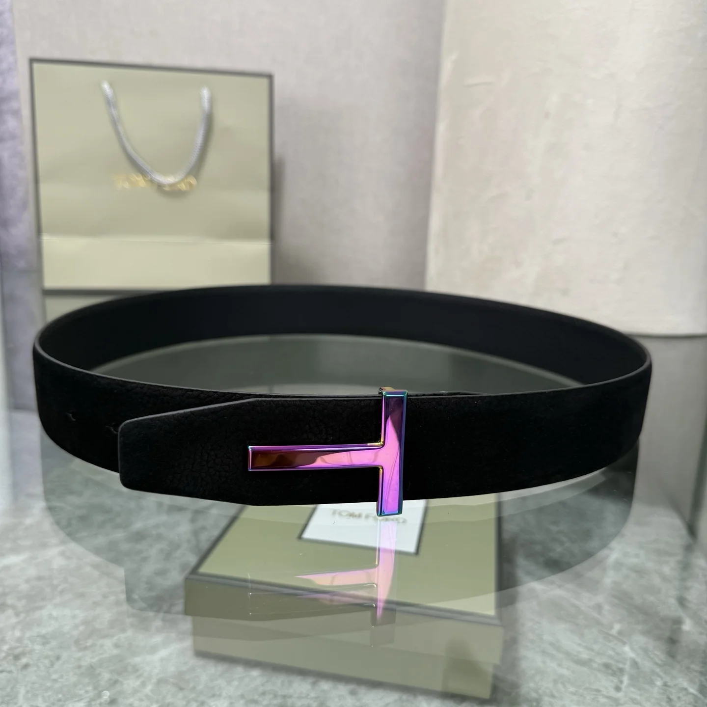 TOM FORD Belts Top-grain Leather Black-Iridescent A70202609070316 - Image 3