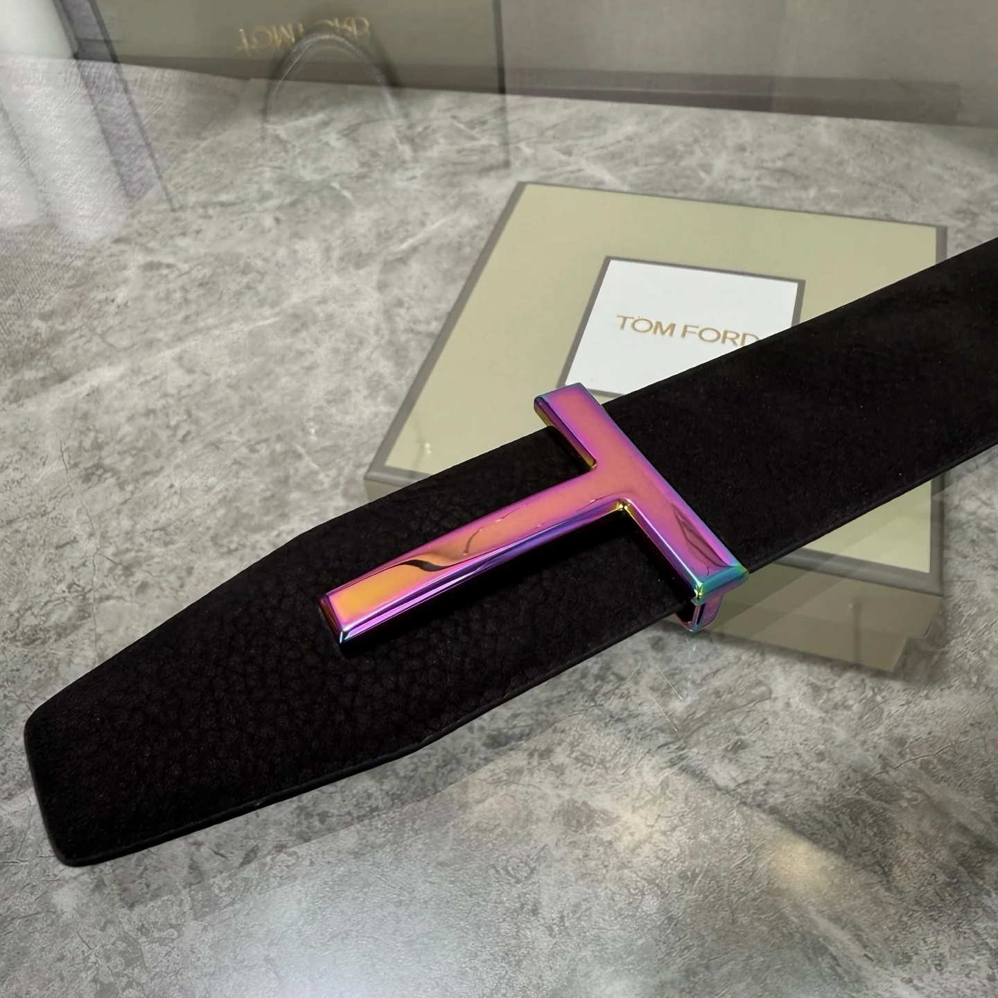 TOM FORD Belts Top-grain Leather Black-Iridescent A70202609070316 - Image 8