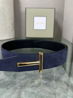 Alternative view of TOM FORD Belts Top-grain Leather Blue-Gold A80202609070065