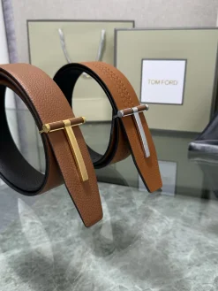 TOM FORD Belts Top-grain Leather Brown-Black A80202609070486