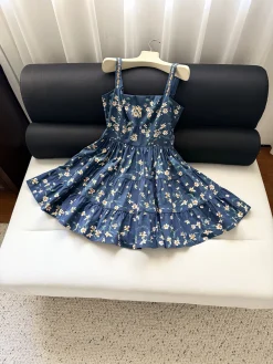 Uncategorized Dresses Blue-White S-L E15202609063533