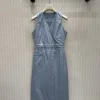 Uncategorized Dresses Cotton Blue S-L D35202609060170