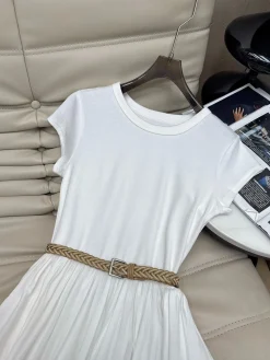 Alternative view of Uncategorized Dresses Cotton Linen White-Brown S-M-L C50202609063150