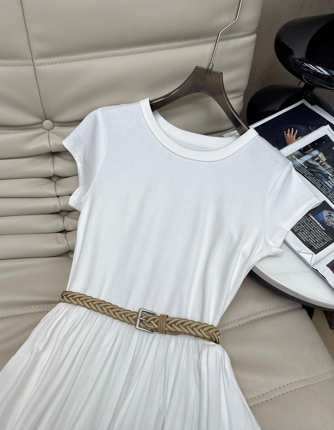 Uncategorized Dresses Cotton Linen White-Brown S-M-L C50202609063150 - Image 2