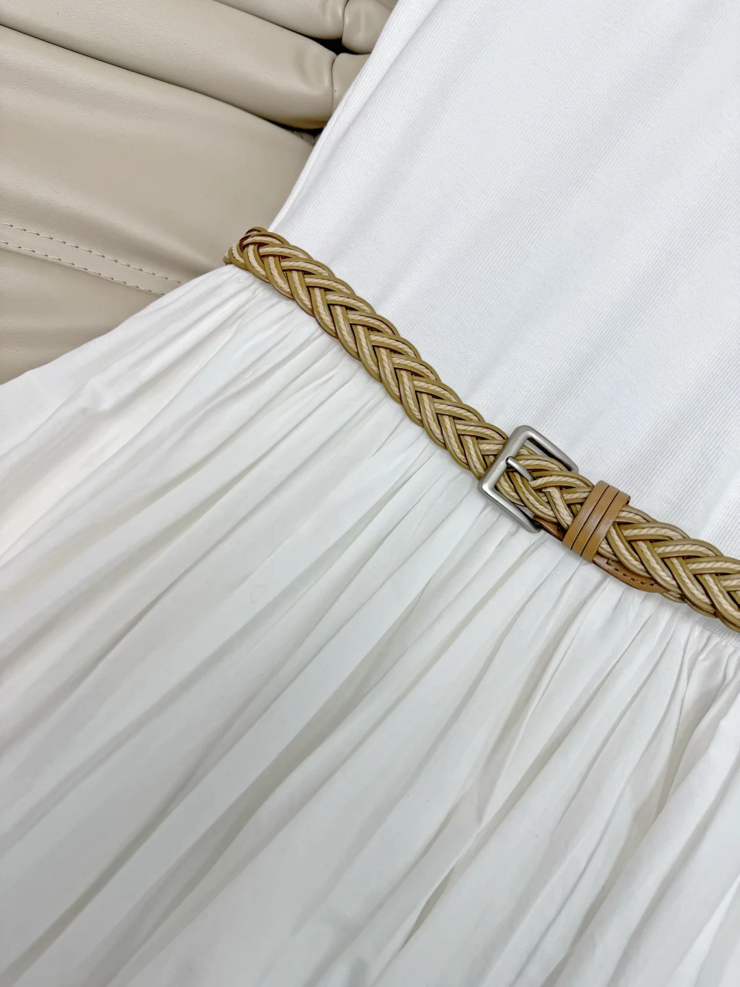 Uncategorized Dresses Cotton Linen White-Brown S-M-L C50202609063150 - Image 5