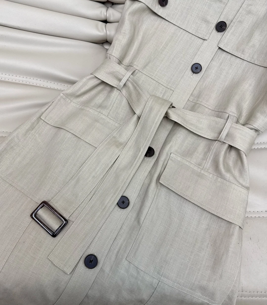 Uncategorized Dresses Linen Beige-Black S-L C00202609060268 - Image 4