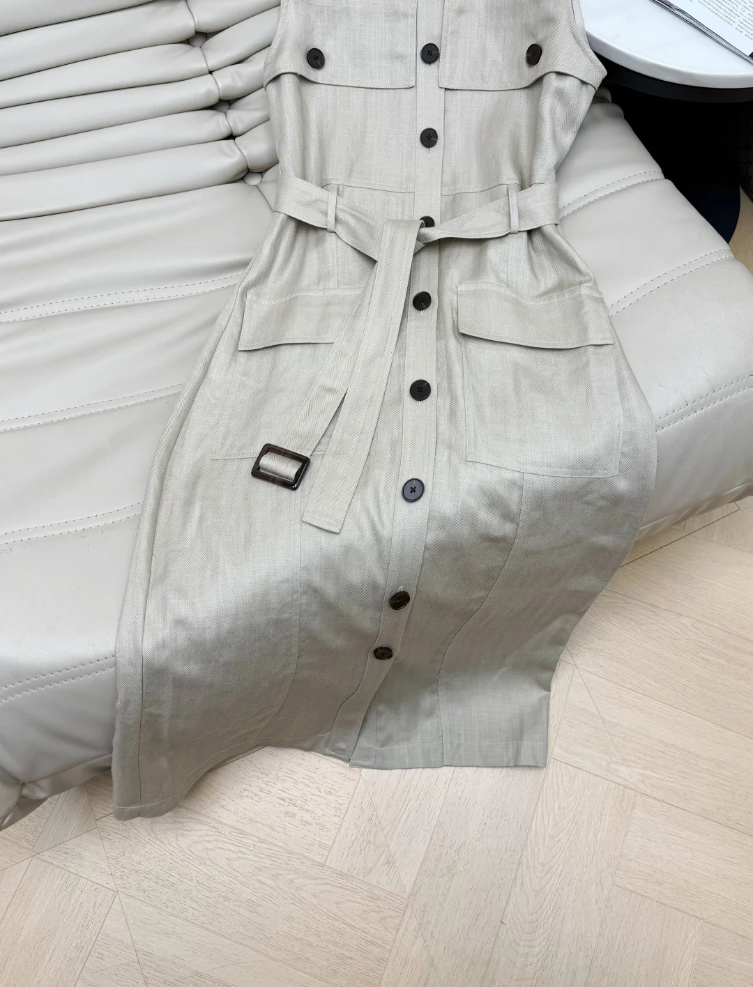 Uncategorized Dresses Linen Beige-Black S-L C00202609060268 - Image 7