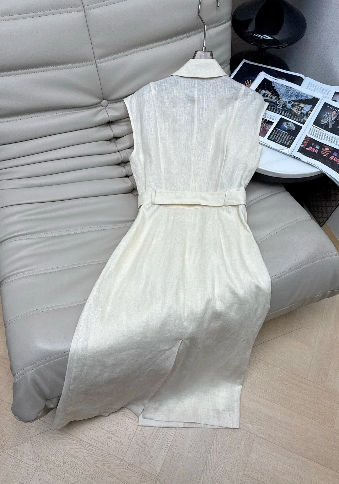 Uncategorized Dresses Linen Cream-Black S-L C50202609063160 - Image 7