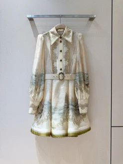 Alternative view of Uncategorized Dresses Silk Linen Cream-White S-XL E50202609062997