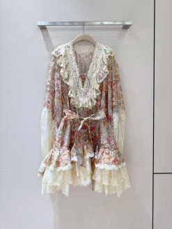 Alternative view of Uncategorized Dresses Silk Linen Pink-Cream S-XL F70202609063002