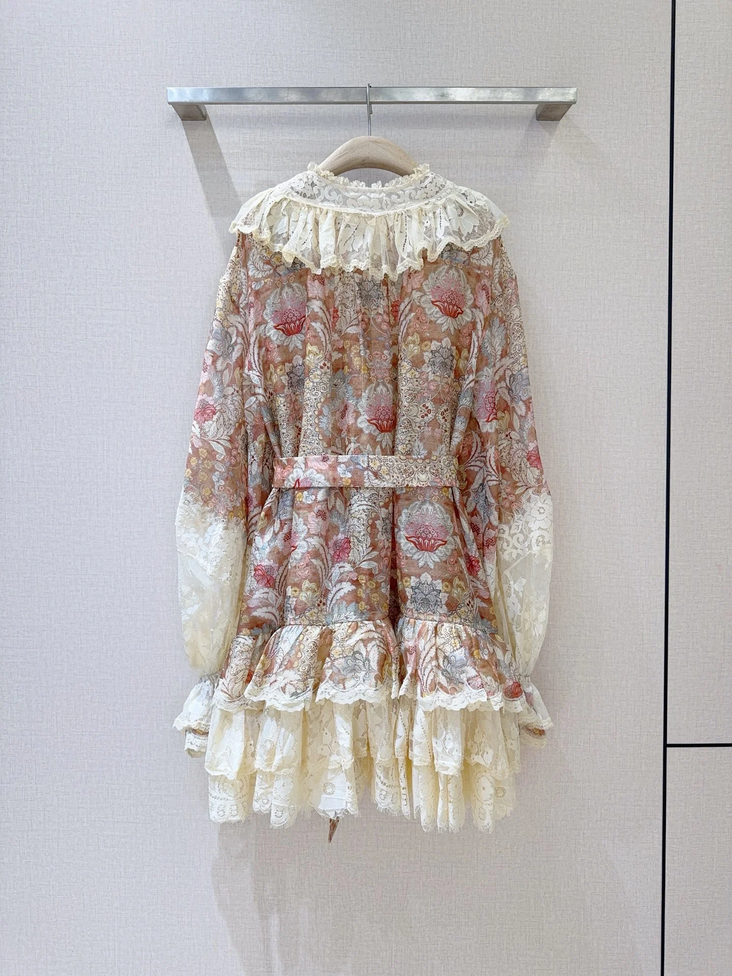 Uncategorized Dresses Silk Linen Pink-Cream S-XL F70202609063002 - Image 4