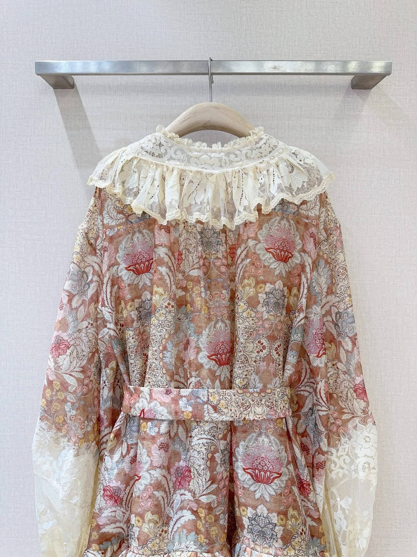 Uncategorized Dresses Silk Linen Pink-Cream S-XL F70202609063002 - Image 5