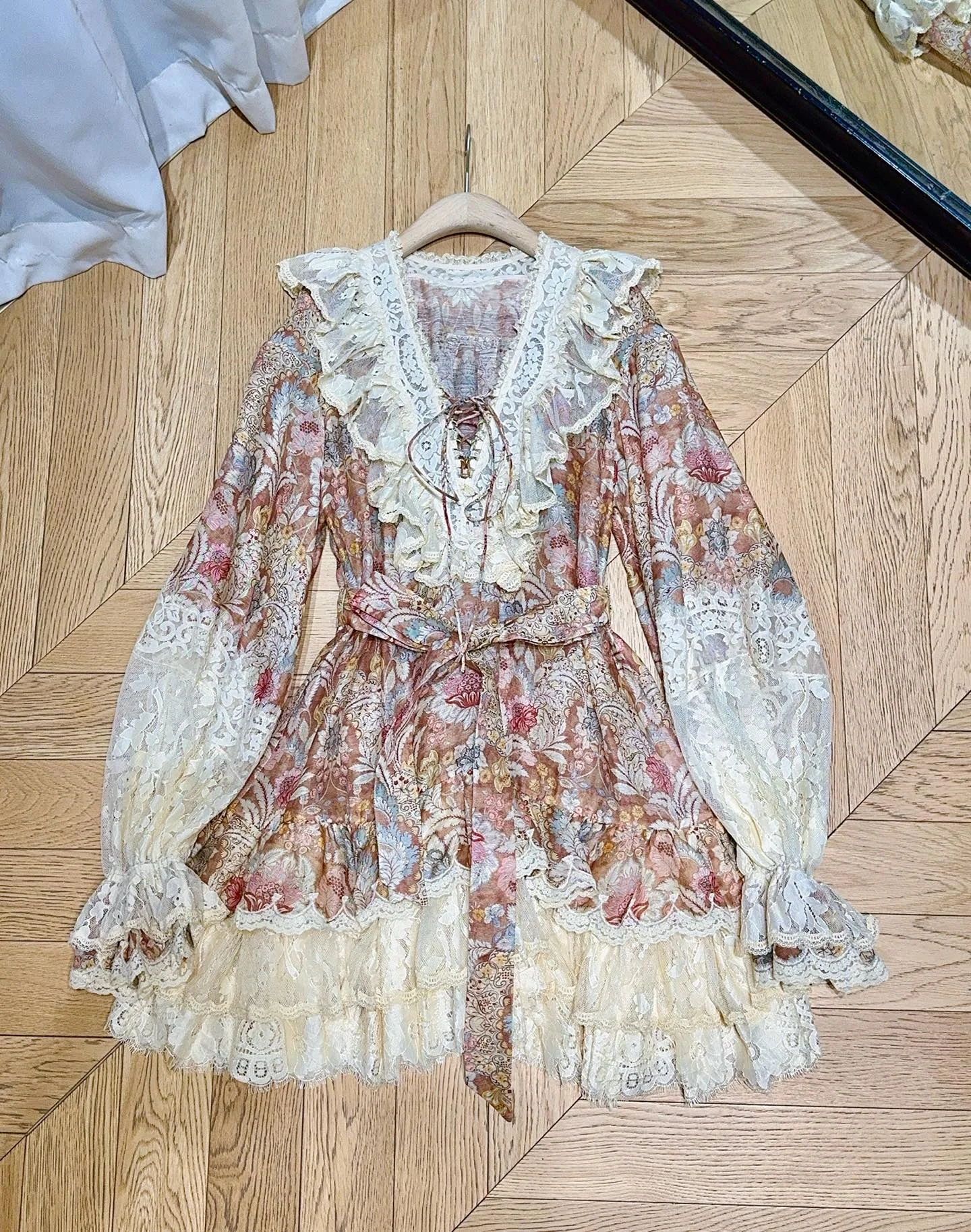 Uncategorized Dresses Silk Linen Pink-Cream S-XL F70202609063002 - Image 8