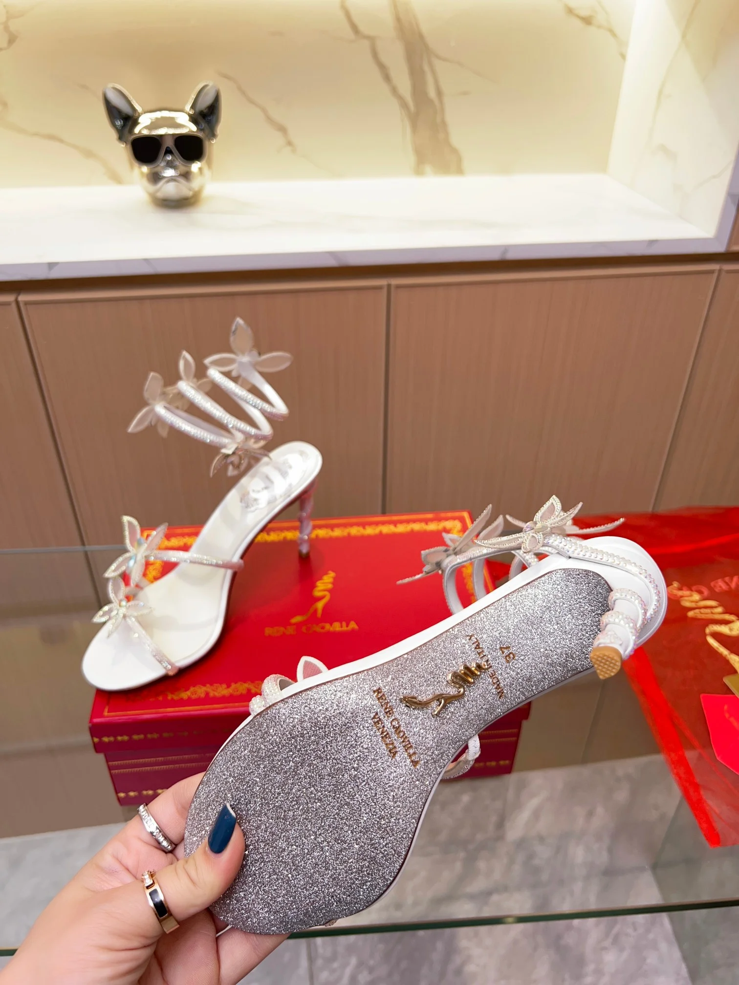 Uncategorized Heels White-Silver C50202609110368 - Image 2