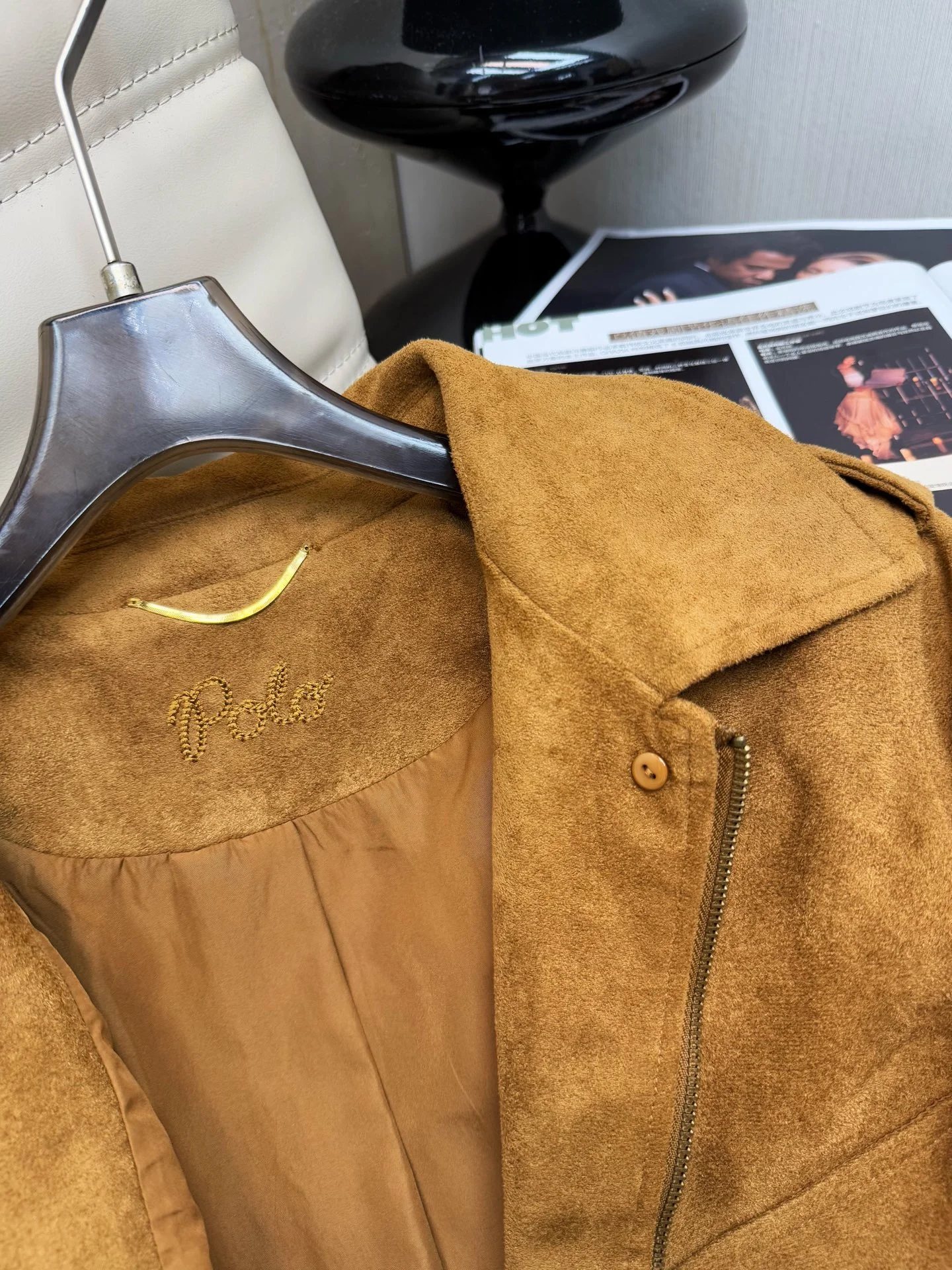Uncategorized Jackets Suede Brown-White S-L C90202609060243 - Image 4
