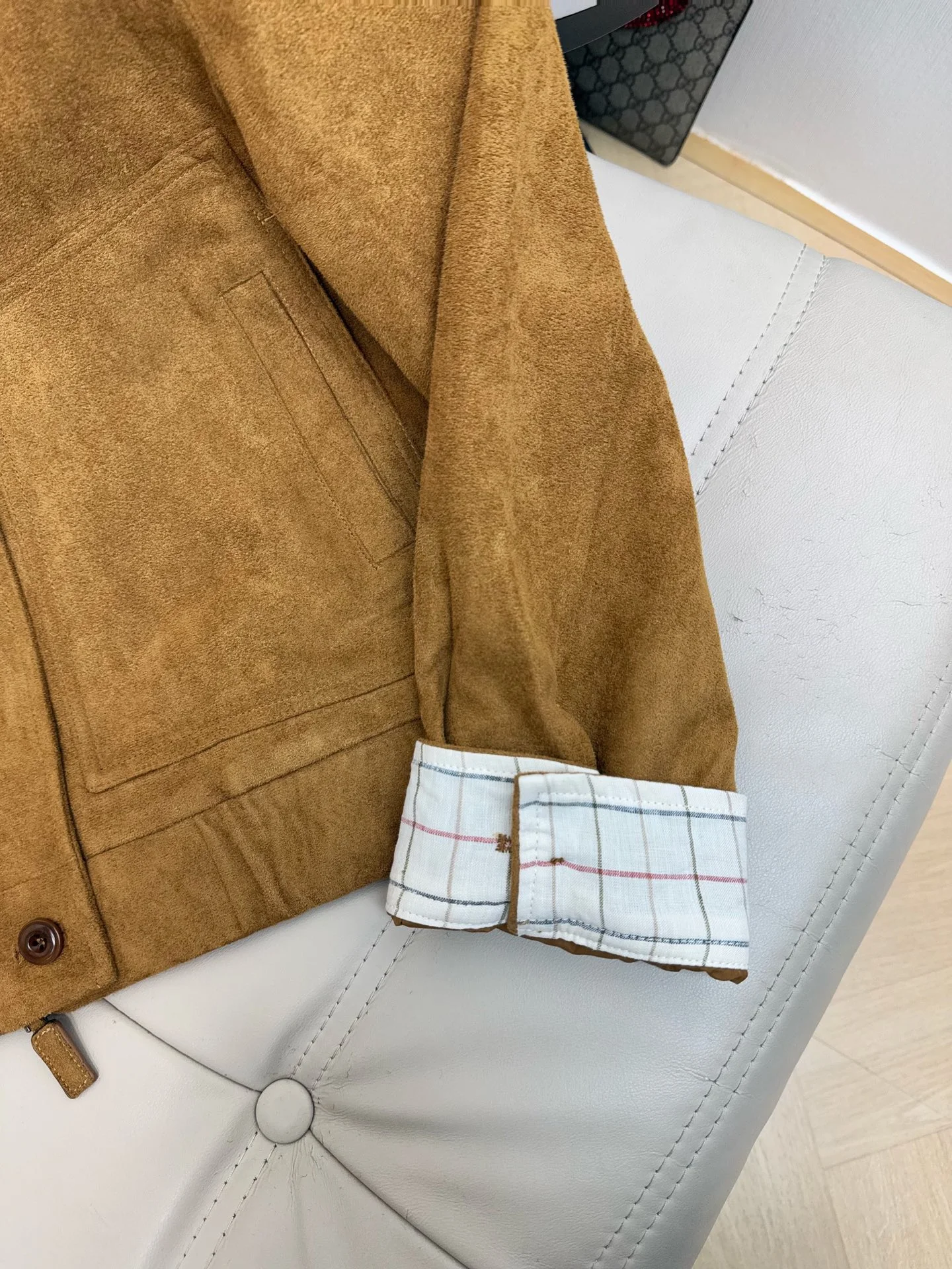 Uncategorized Jackets Suede Brown-White S-L C90202609060243 - Image 6