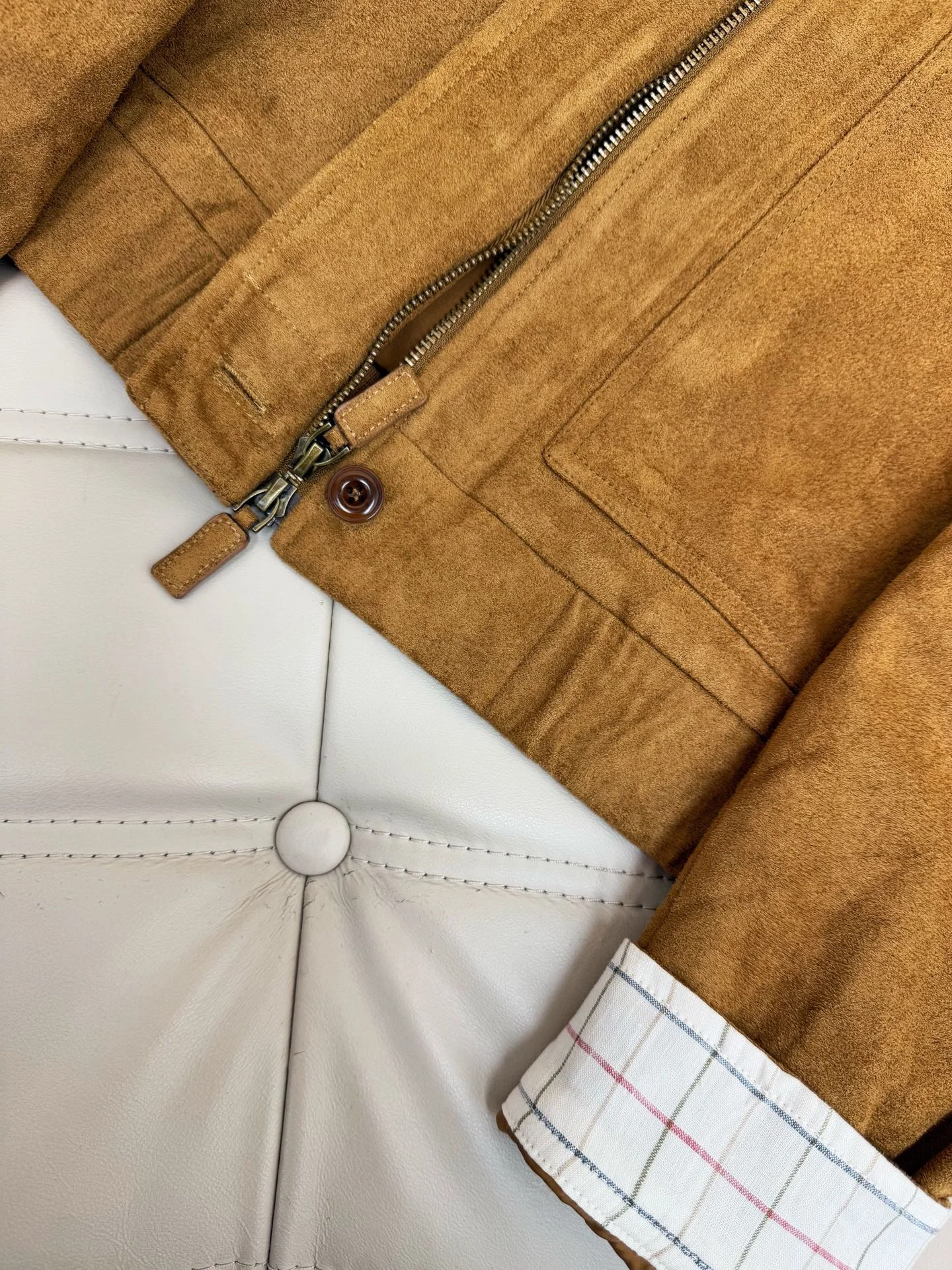 Uncategorized Jackets Suede Brown-White S-L C90202609060243 - Image 7