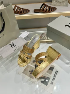 Alternative view of Uncategorized Mules Leather Rubber Gold EU36-41 B60202609111328