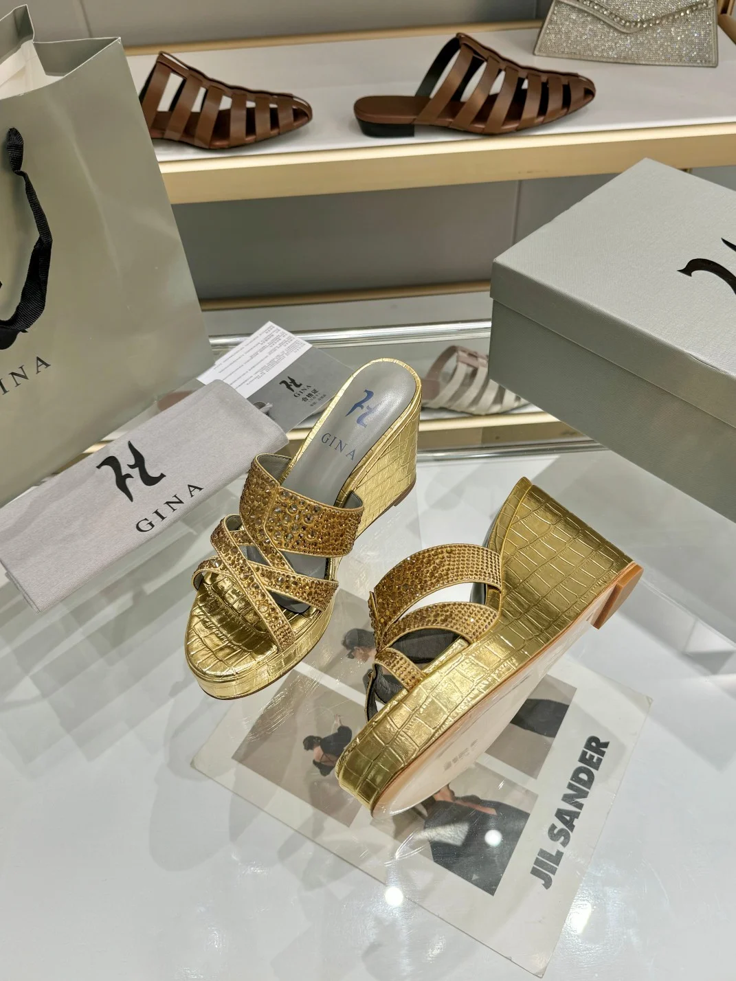 Uncategorized Mules Leather Rubber Gold EU36-41 B60202609111328 - Image 2
