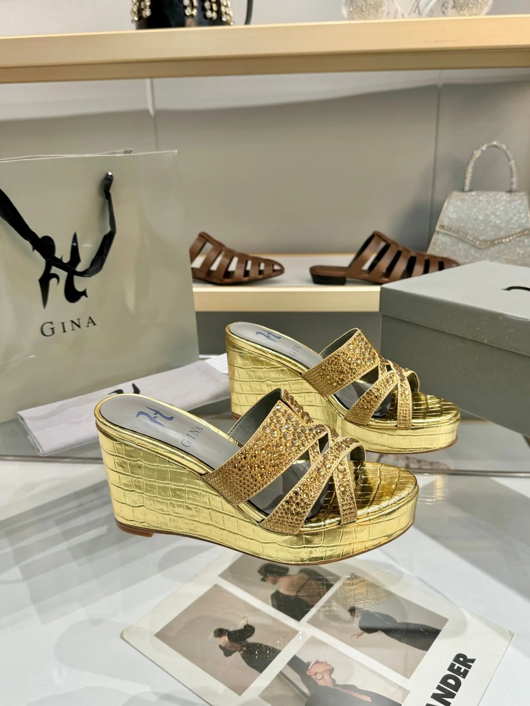 Uncategorized Mules Leather Rubber Gold EU36-41 B60202609111328 - Image 4