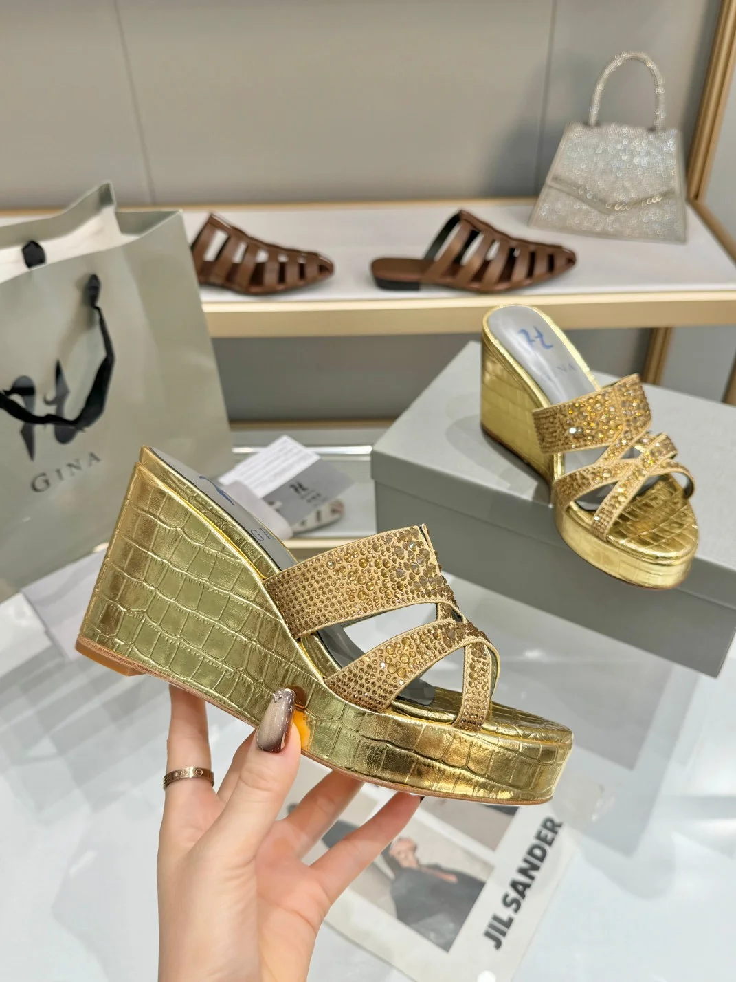 Uncategorized Mules Leather Rubber Gold EU36-41 B60202609111328 - Image 5
