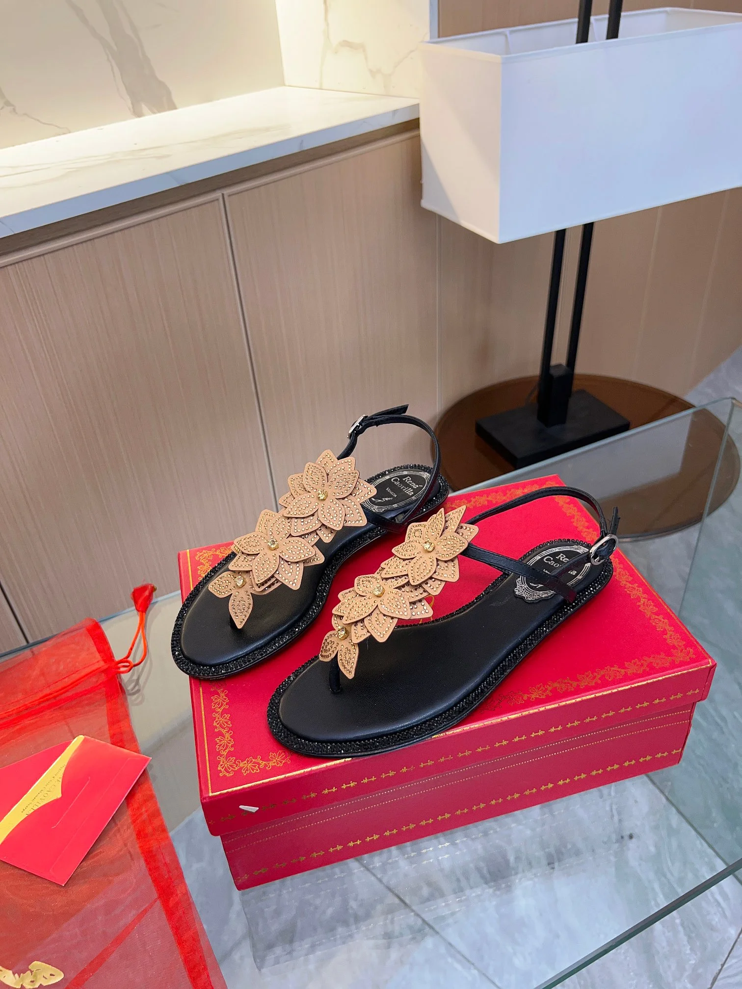 Uncategorized Sandals Crystal Leather Black-Tan EU35-39 B90202609110395 - Image 10