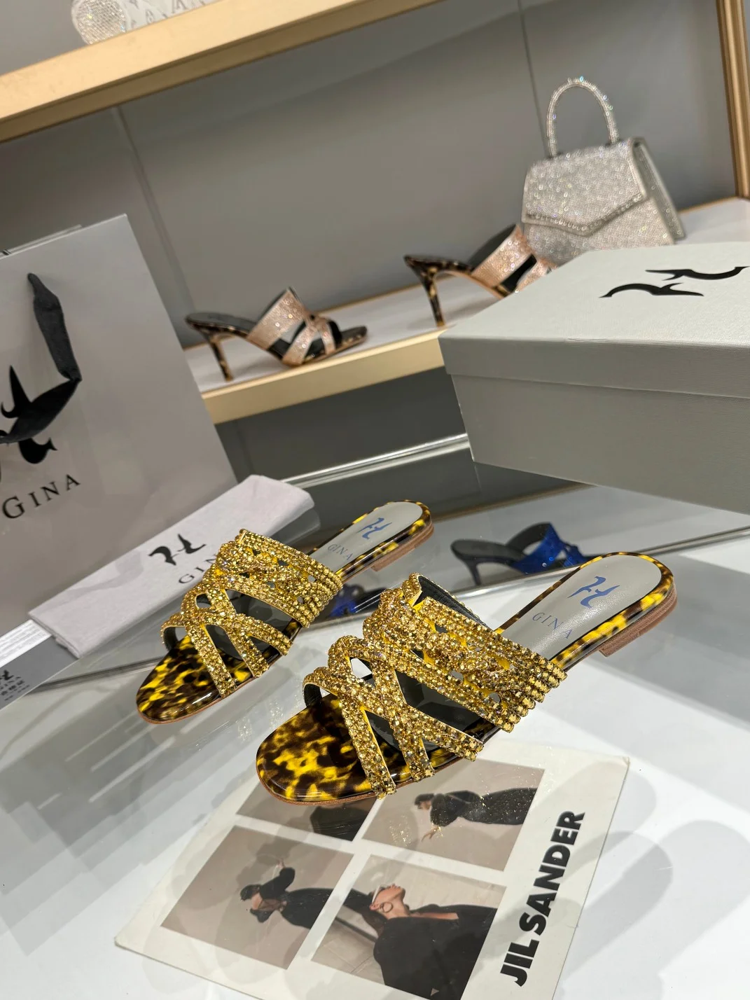 Uncategorized Sandals Leather Rubber Gold-Leopard EU36-41 B50202609111332 - Image 4