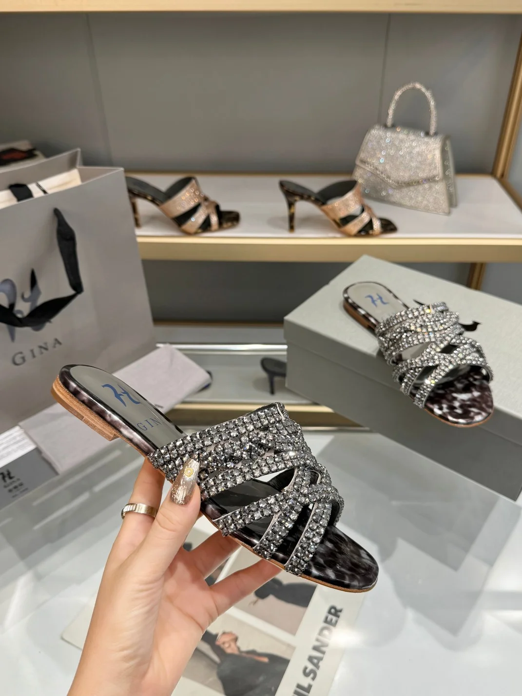 Uncategorized Sandals Leather Silver-Brown EU36-41 B50202609111331 - Image 4