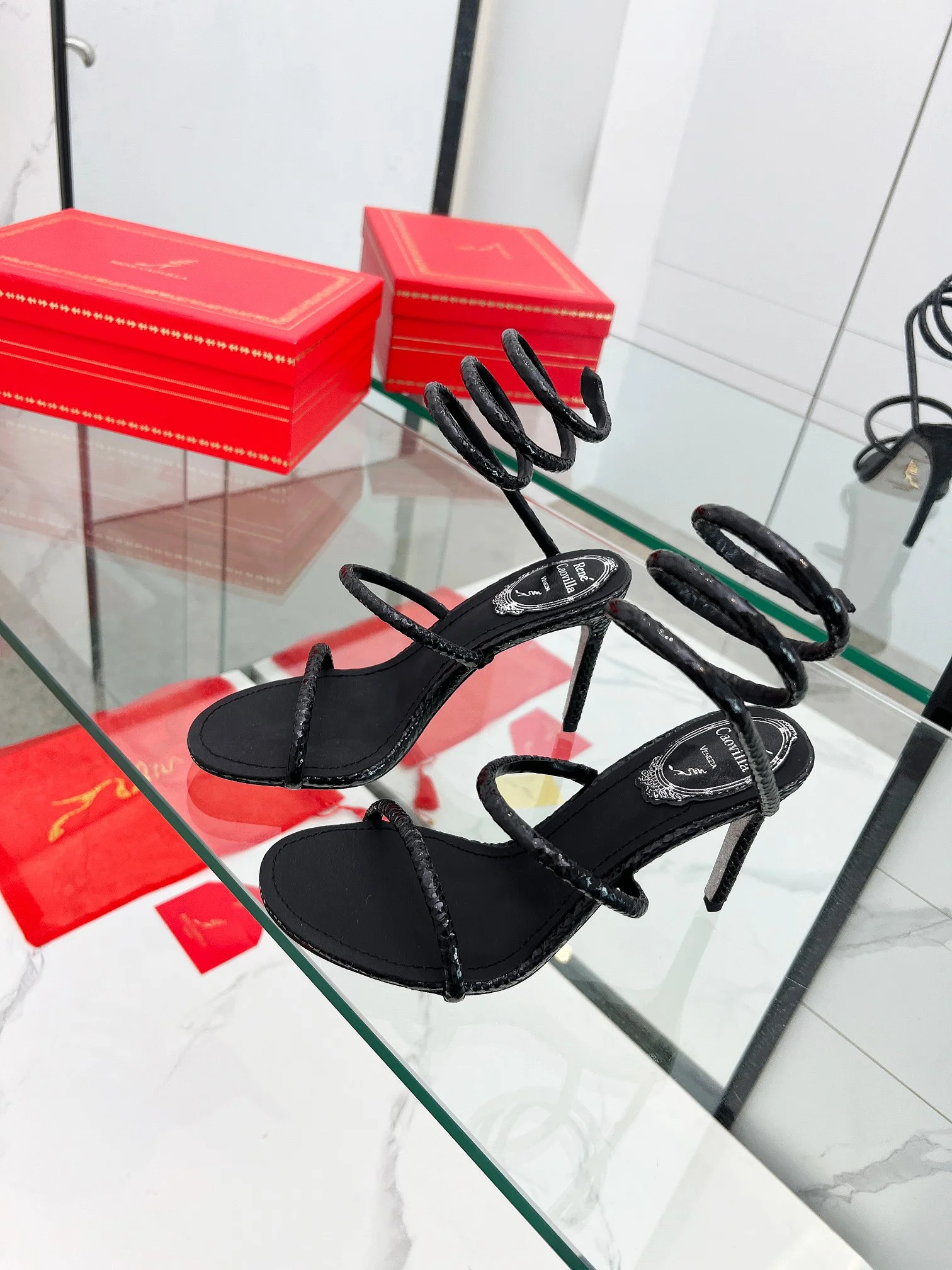 Uncategorized Sandals Metallic Snake Black EU35-39 B70202609110335 - Image 9