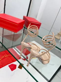 Alternative view of Uncategorized Sandals Silk Crystal Beige-Gold EU35-39 B90202609110330