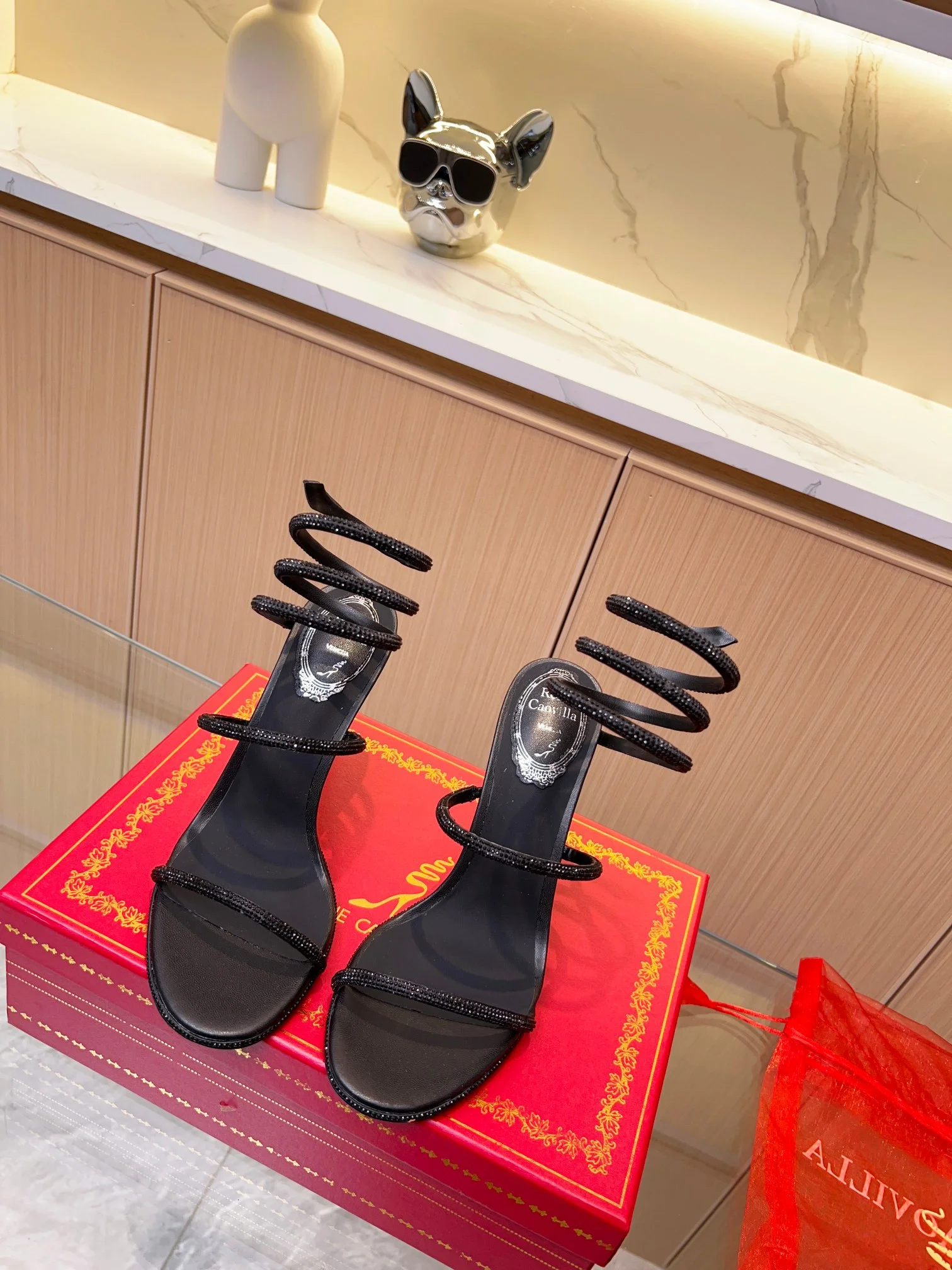 Uncategorized Sandals Silk Crystal Black-Silver EU35-39 B90202609110366 - Image 4