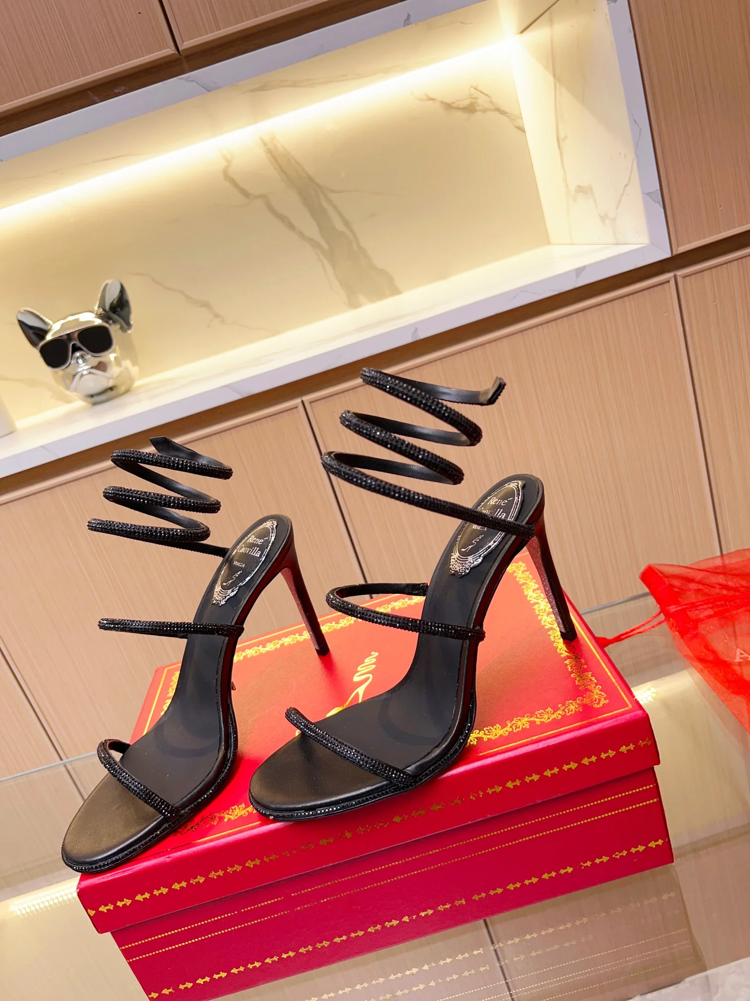 Uncategorized Sandals Silk Crystal Black-Silver EU35-39 B90202609110366 - Image 6