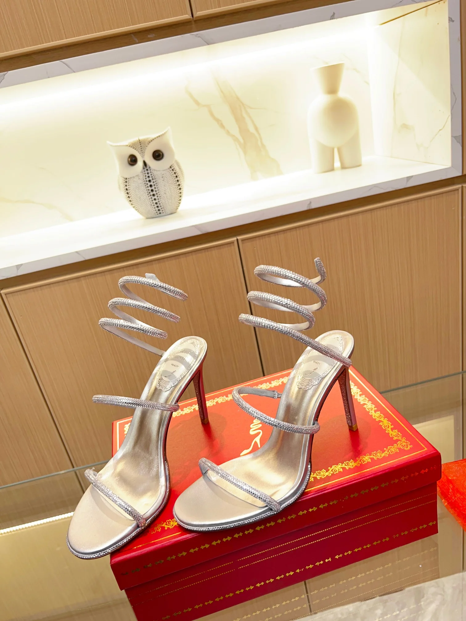 Uncategorized Sandals Silk Crystal Silver-Gold EU35-39 B90202609110367 - Image 8