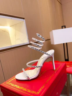 Uncategorized Sandals Silk Crystal White-Silver EU35-39 B90202609110375
