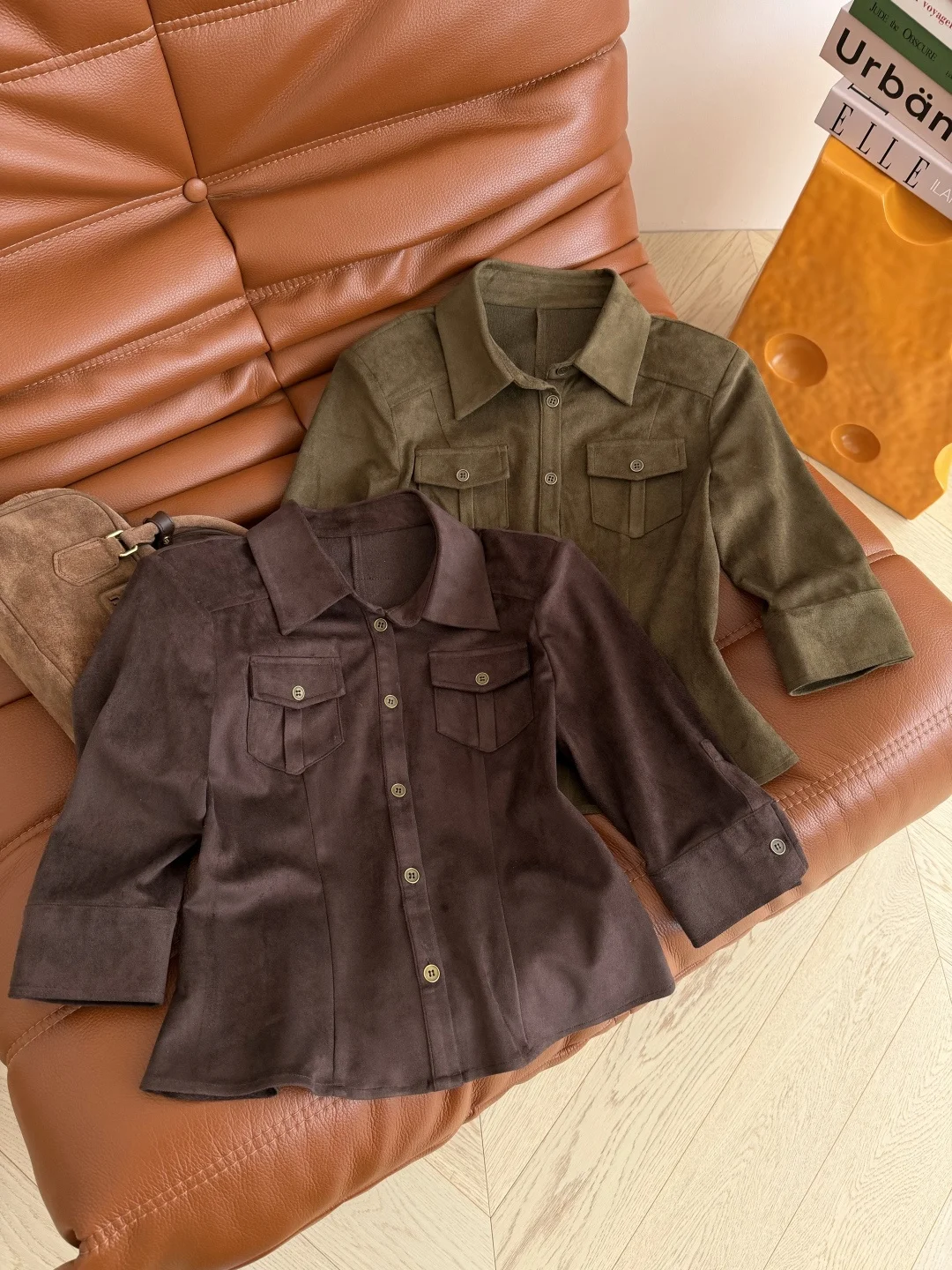 Uncategorized Shirts Brown-Green S-L B25202609060817