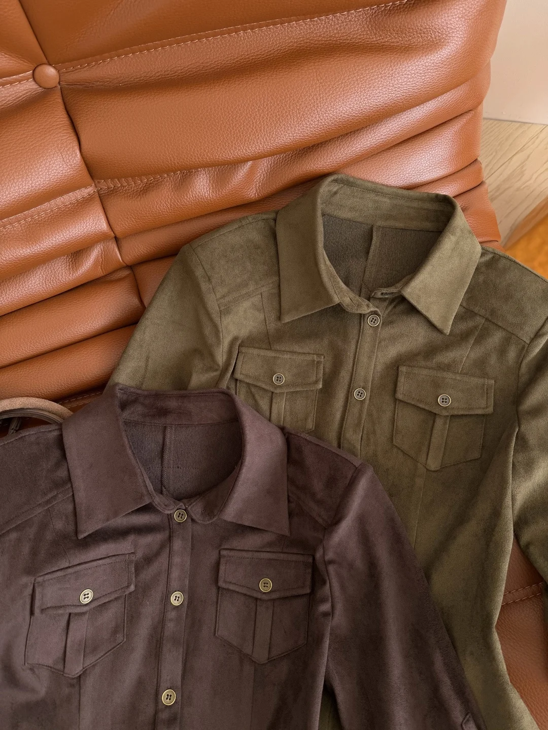 Uncategorized Shirts Brown-Green S-L B25202609060817 - Image 2