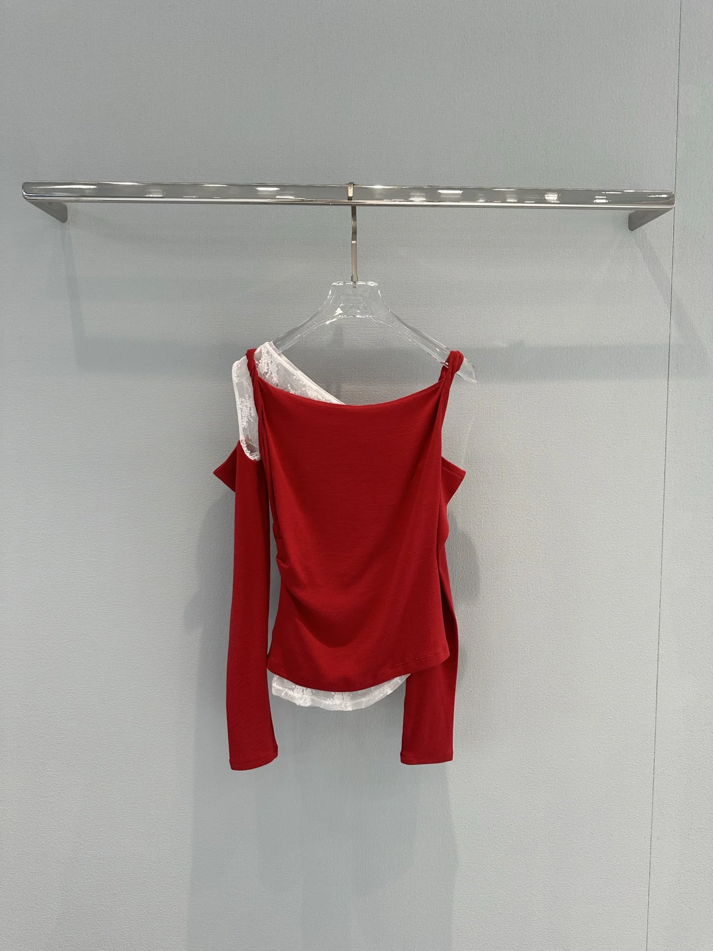 Uncategorized Shirts Lace Red-White S_M_L B00202609063124 - Image 11