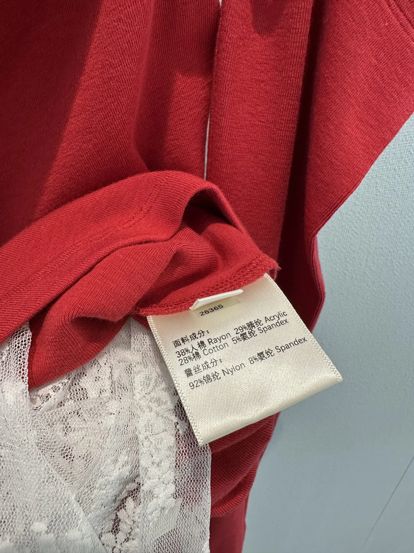Uncategorized Shirts Lace Red-White S_M_L B00202609063124 - Image 3