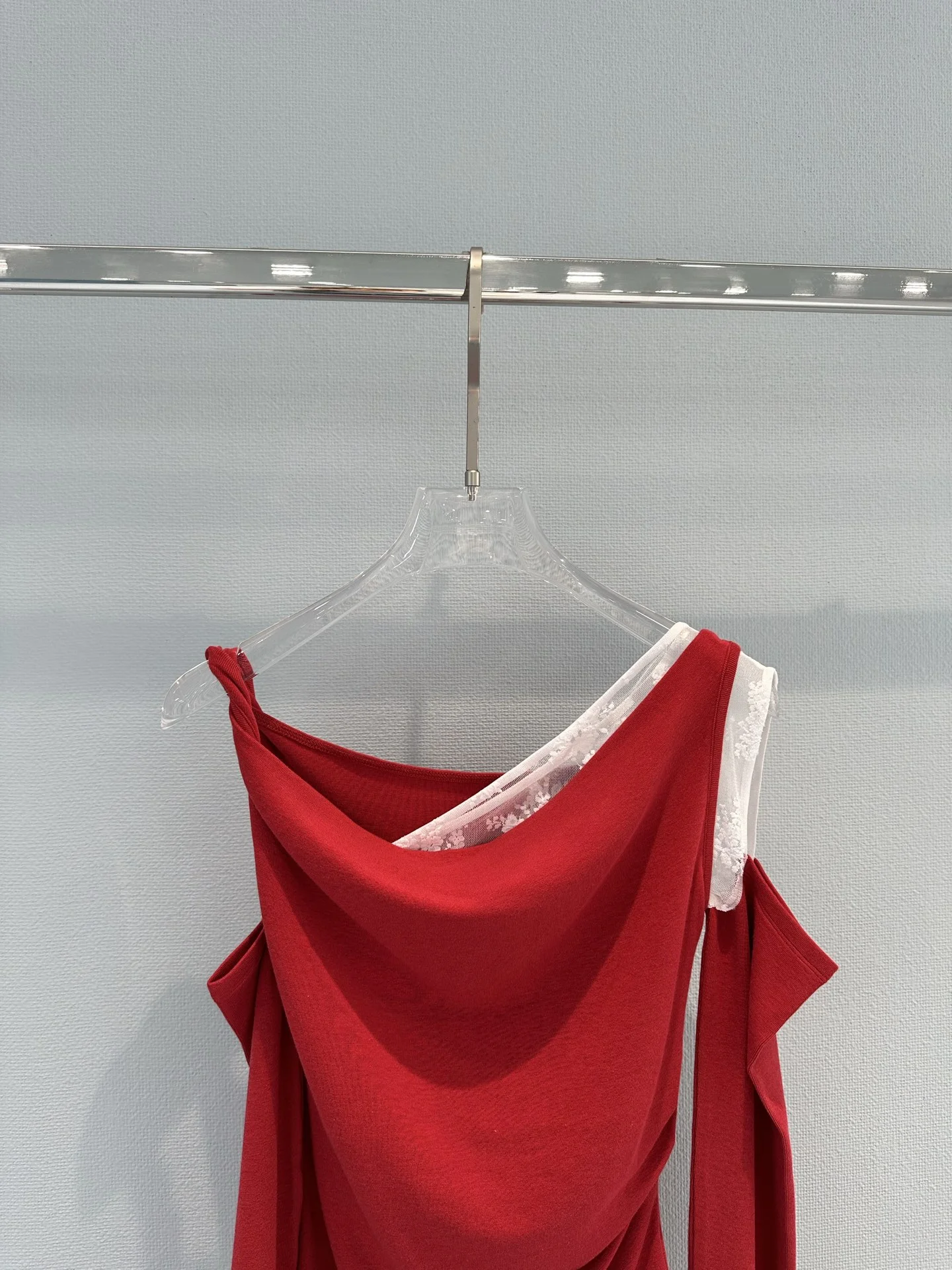 Uncategorized Shirts Lace Red-White S_M_L B00202609063124 - Image 6
