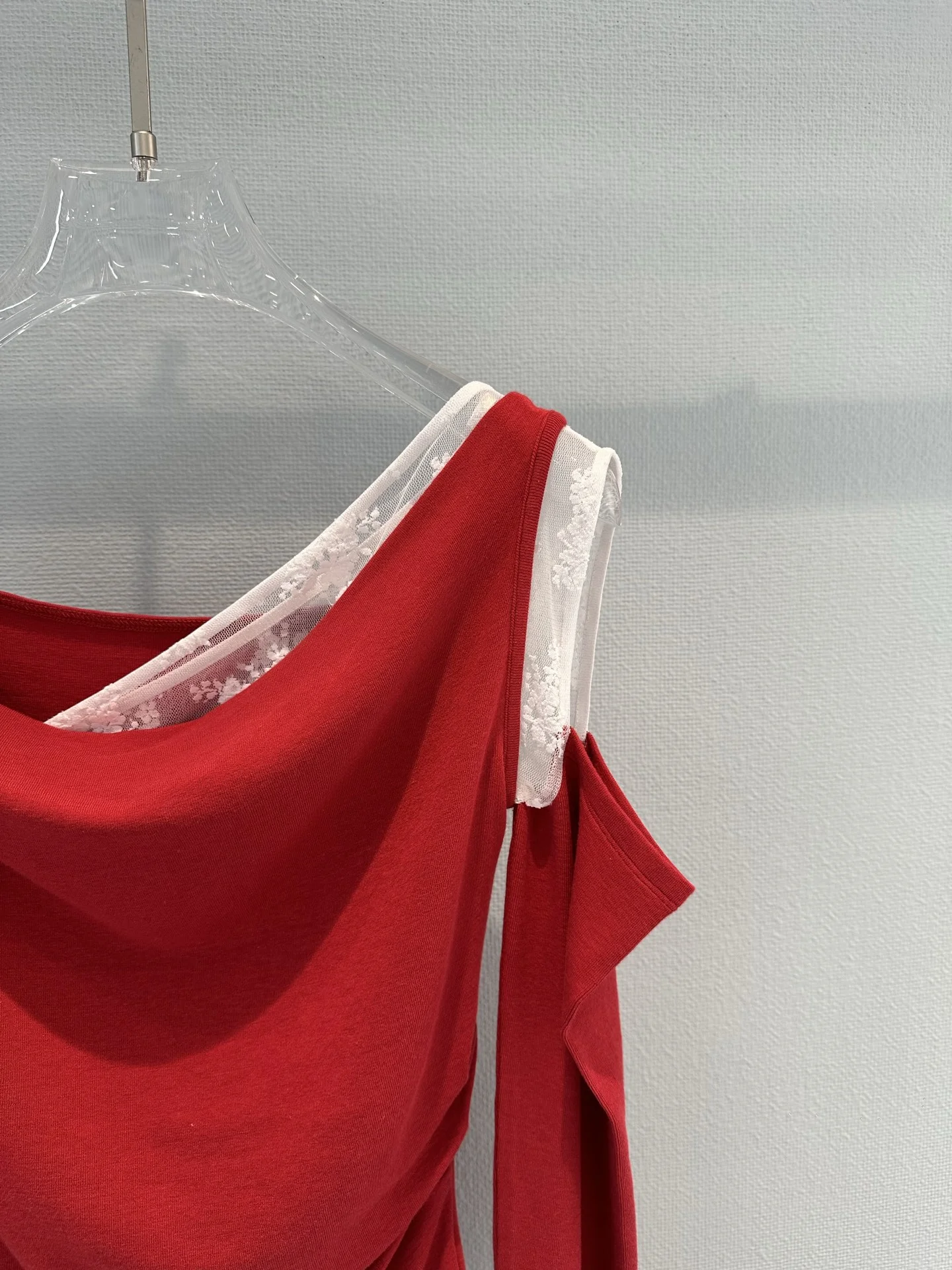 Uncategorized Shirts Lace Red-White S_M_L B00202609063124 - Image 8