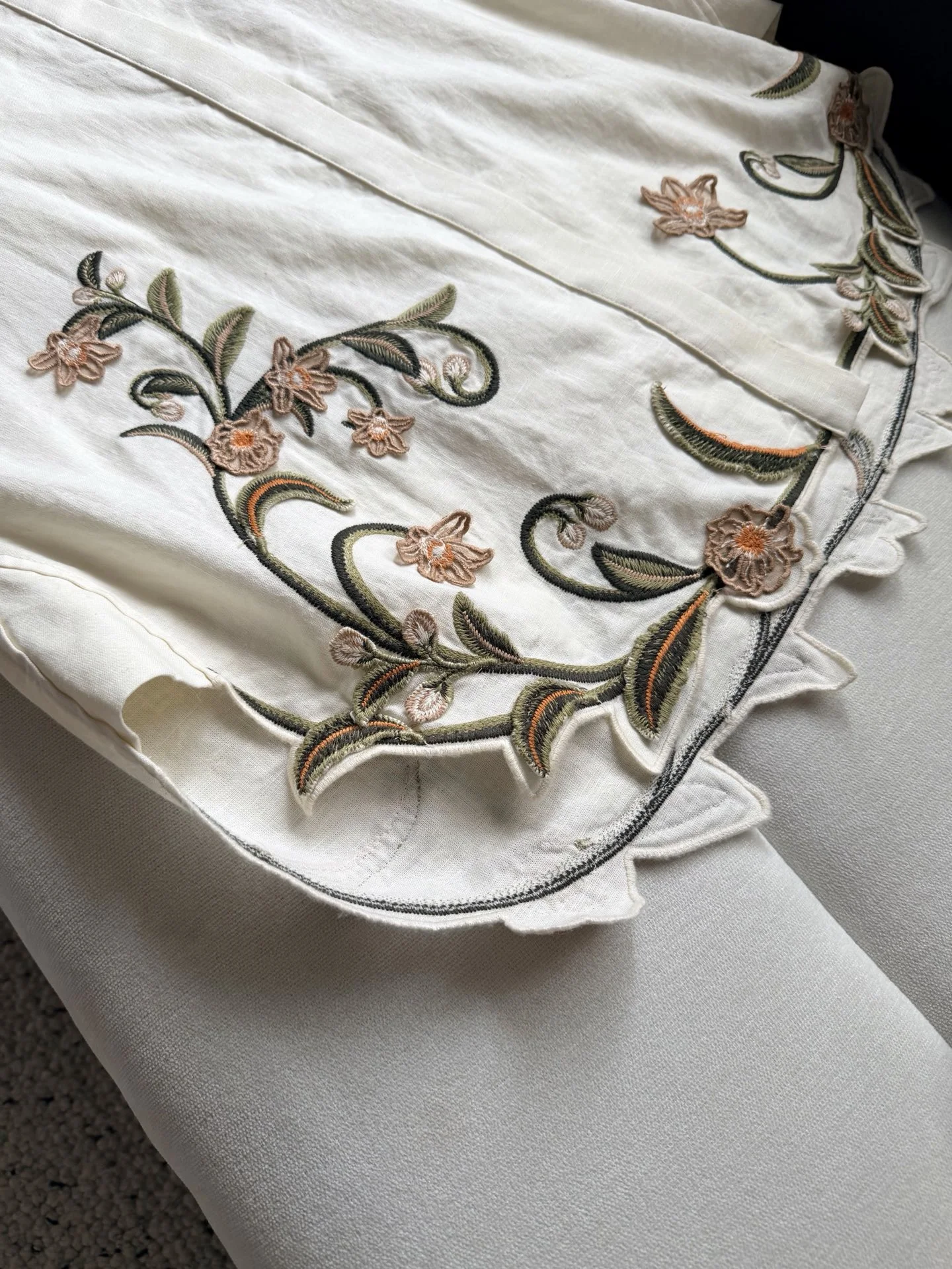 Uncategorized Shirts Linen Cream-Green S-XL E15202609062426 - Image 7